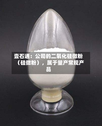 壹石通：公司的二氧化硅微粉（硅微粉），属于量产常规产品-第2张图片