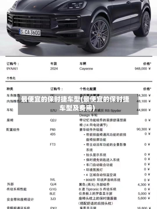 最便宜的保时捷车型(最便宜的保时捷车型及费用)