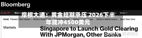 摩根大通:黄金短期承压 2026下半年或冲4500美元-第2张图片
