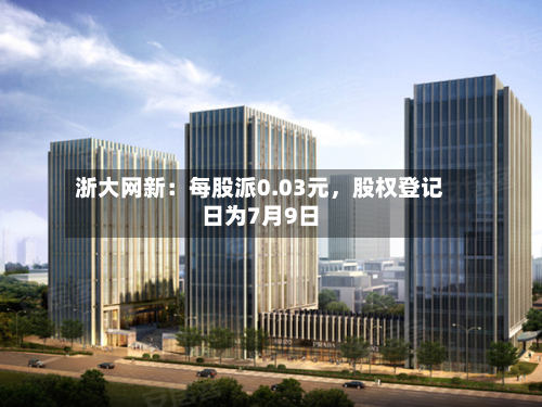 浙大网新：每股派0.03元	，股权登记日为7月9日-第3张图片
