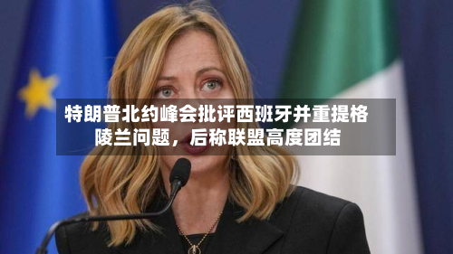 特朗普北约峰会批评西班牙并重提格陵兰问题	，后称联盟高度团结-第1张图片