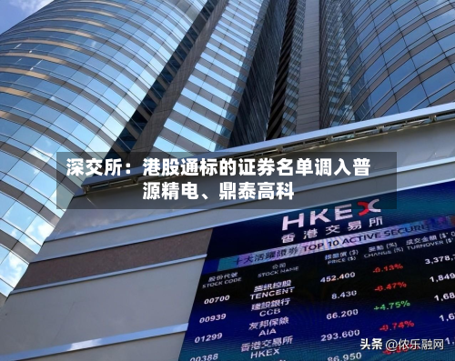 深交所：港股通标的证券名单调入普源精电、鼎泰高科-第2张图片