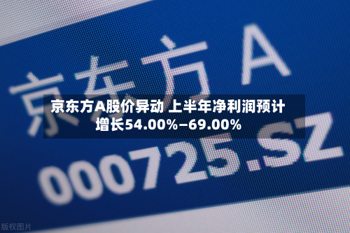 京东方A股价异动 上半年净利润预计增长54.00%—69.00%