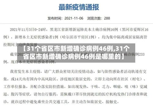 【31个省区市新增确诊病例46例,31个省区市新增确诊病例46例是哪里的】-第2张图片