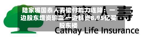 陆家嘴国泰人寿偿付能力连降:一边股东增资输血 一边耗资8.95亿买股东楼-第2张图片