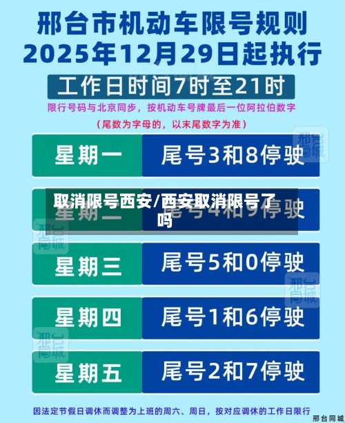 取消限号西安/西安取消限号了吗