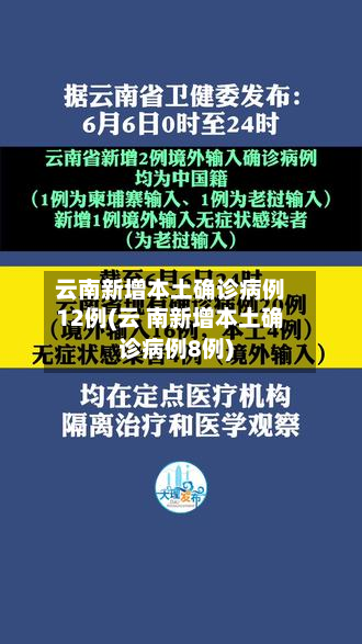云南新增本土确诊病例12例(云 南新增本土确诊病例8例)-第3张图片