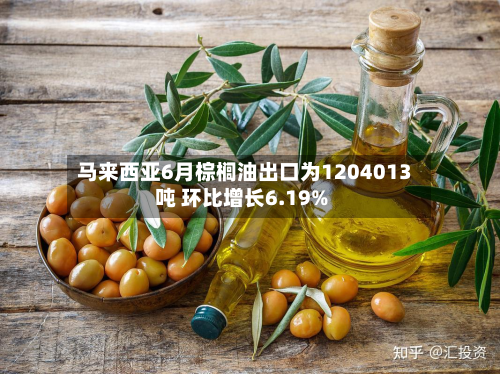 马来西亚6月棕榈油出口为1204013吨 环比增长6.19%