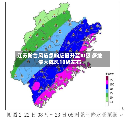 江苏防台风应急响应提升至Ⅲ级 多地最大阵风10级左右