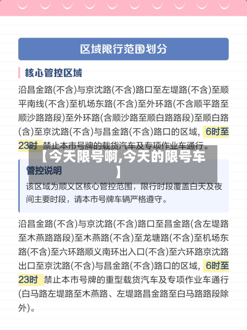 【今天限号啊,今天的限号车】