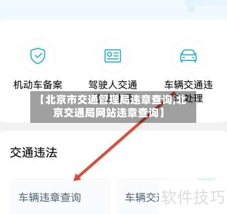 【北京市交通管理局违章查询,北京交通局网站违章查询】
