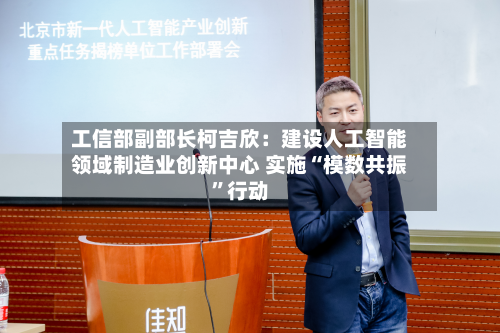 工信部副部长柯吉欣：建设人工智能领域制造业创新中心 实施“模数共振”行动