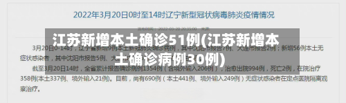 江苏新增本土确诊51例(江苏新增本土确诊病例30例)-第2张图片