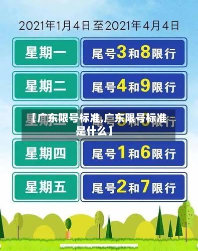 【广东限号标准,广东限号标准是什么】-第2张图片