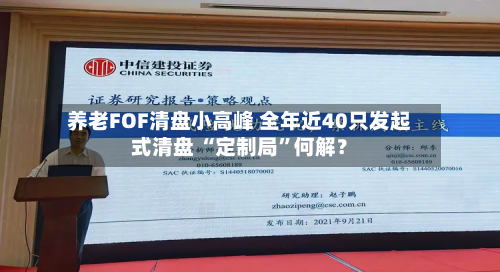 养老FOF清盘小高峰 全年近40只发起式清盘 “定制局”何解？-第3张图片