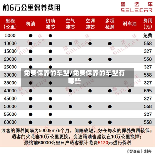 免费保养的车型/免费保养的车型有哪些