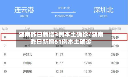 湖南昨日新增3例本土确诊/湖南昨日新增61例本土确诊-第3张图片