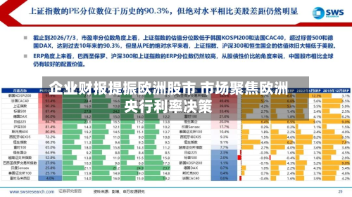 企业财报提振欧洲股市 市场聚焦欧洲央行利率决策