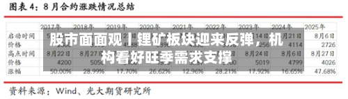 股市面面观丨锂矿板块迎来反弹，机构看好旺季需求支撑