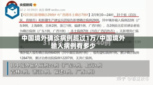 中国境外确诊病例超过1万/中国境外输入病例有多少