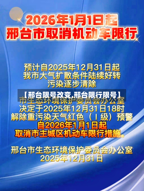 【邢台限号改变,邢台限行限号】