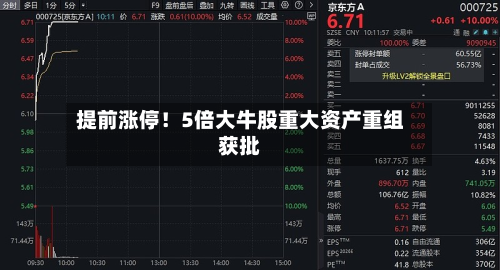 提前涨停!5倍大牛股重大资产重组获批-第2张图片
