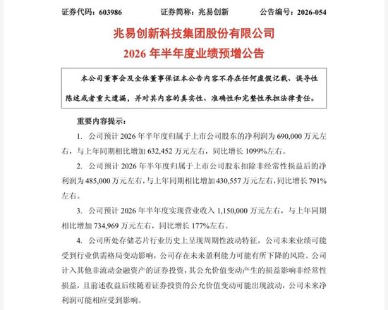 存储“一哥”，上半年净利预增超10倍，股价提前涨停